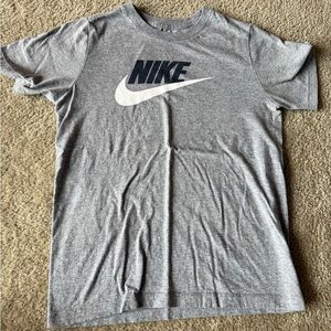Nike Gray Logo Tee - Grey with White Swoosh